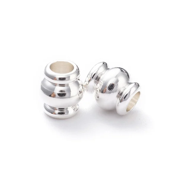 Lot de 20 perles intercalaires colonne en laiton - Flash argent 925