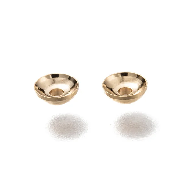 Lot de 20 perles intercalaires forme cloche en laiton - Doré à l'or fin