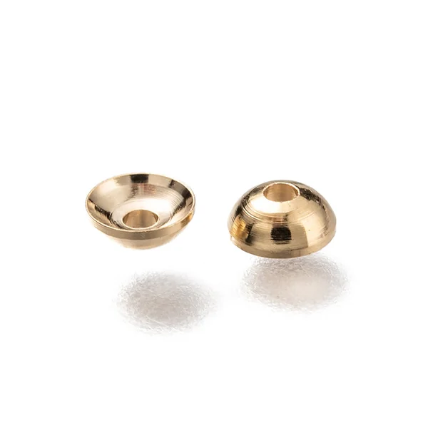 Lot de 20 perles intercalaires forme cloche en laiton - Doré à l'or fin