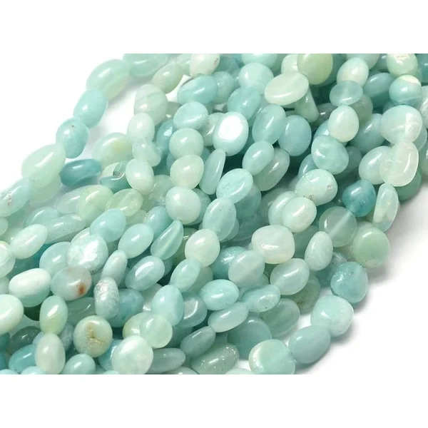 Lot de 20 perles pépites - Amazonite naturelle