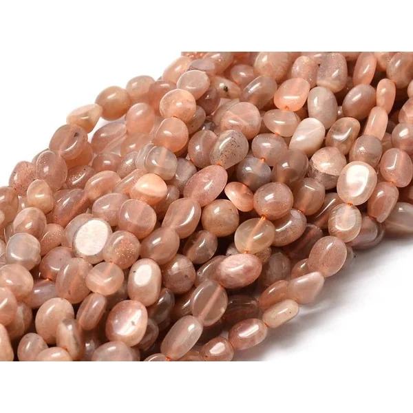 Lot de 20 perles pépites - Pierre de soleil