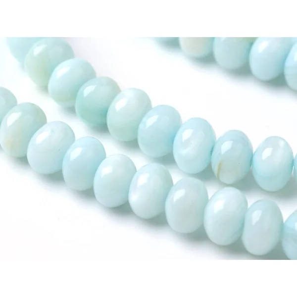 Lot de 20 perles rondelles coquillage naturel - Aqua