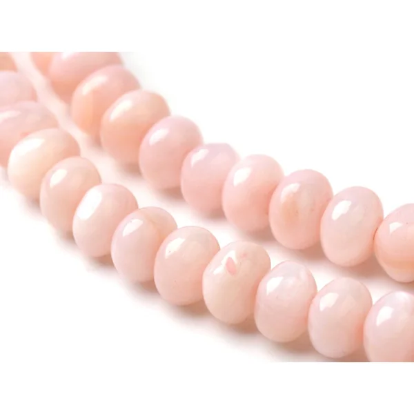 Lot de 20 perles rondelles coquillage naturel - Corail