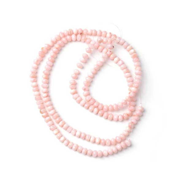 Lot de 20 perles rondelles coquillage naturel - Corail