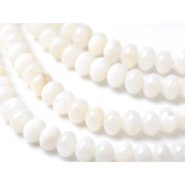 Lot de 20 perles rondelles coquillage naturel - Dentelle
