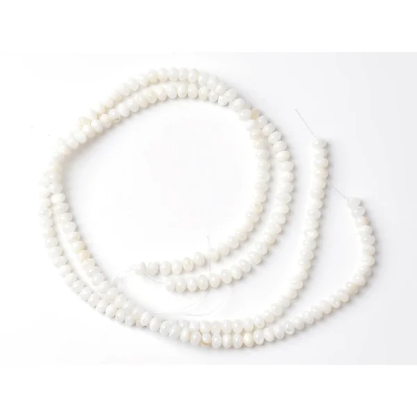 Lot de 20 perles rondelles coquillage naturel - Dentelle