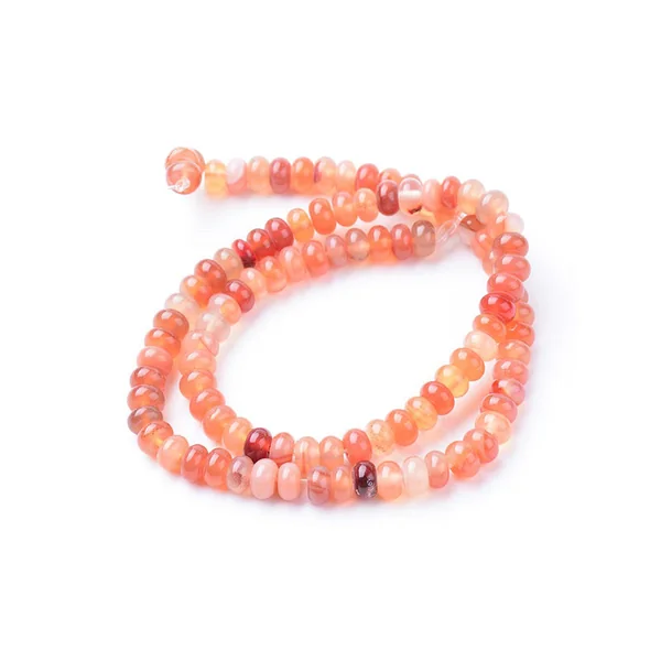 Lot de 20 perles rondelles - Cornaline naturelle