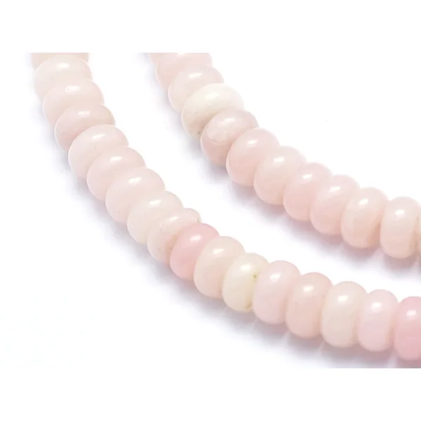 Lot de 20 perles rondelles - Opale rose