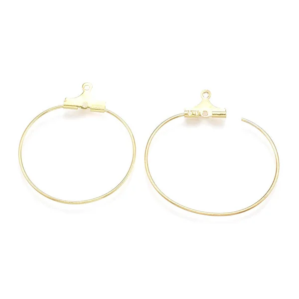 Lot de 2 intercalaires créoles 29 mm - doré à l'or fin 18k