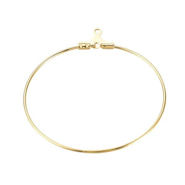 Lot de 2 intercalaires créoles 39 mm - doré à l'or fin 18k