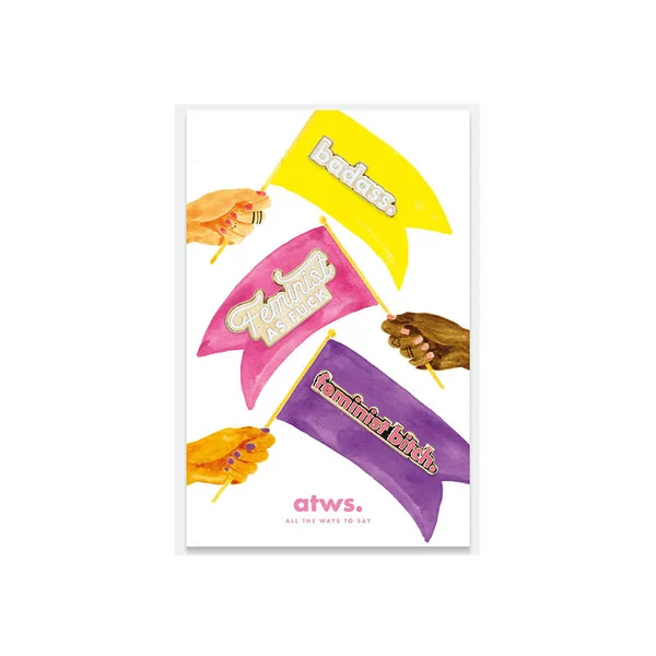 Lot de 3 Pin's Feminist - ATWS