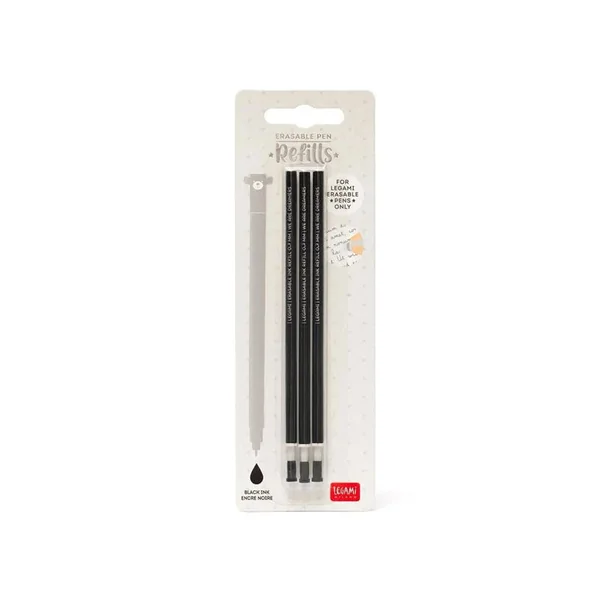 Lot de 3 recharges pour stylo à encre gel effaçable