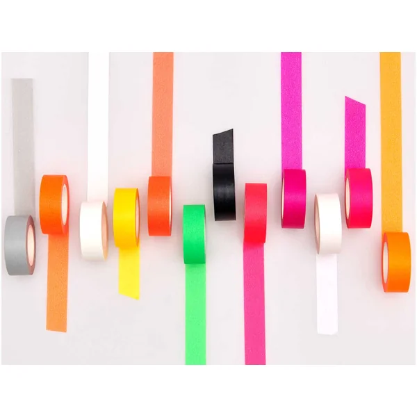 Lot de 4 Masking tapes fluo - Rico Design