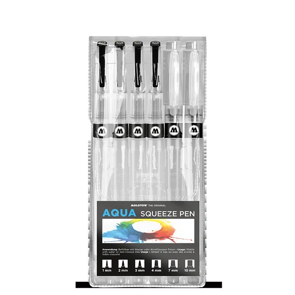 Lot de 6 pinceaux vides à réservoir AQUA Squeeze set 2