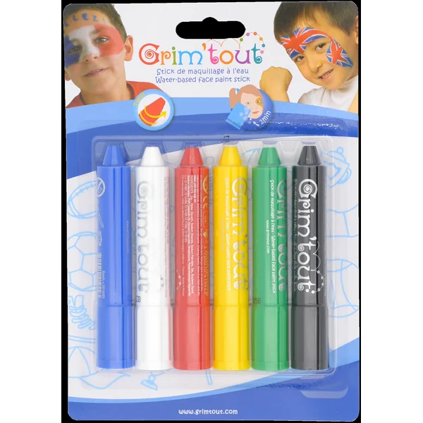 Lot de 6 sticks couleurs Sport