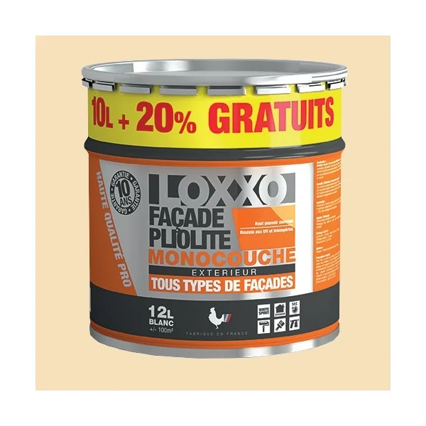 LOXXO Peinture Façade Pliolite 12L Ton pierre