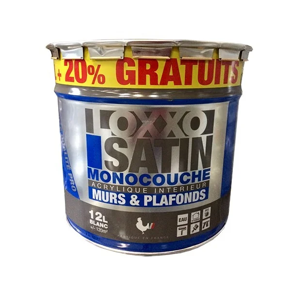 LOXXO Peinture Satin Monocouche 12L Blanc