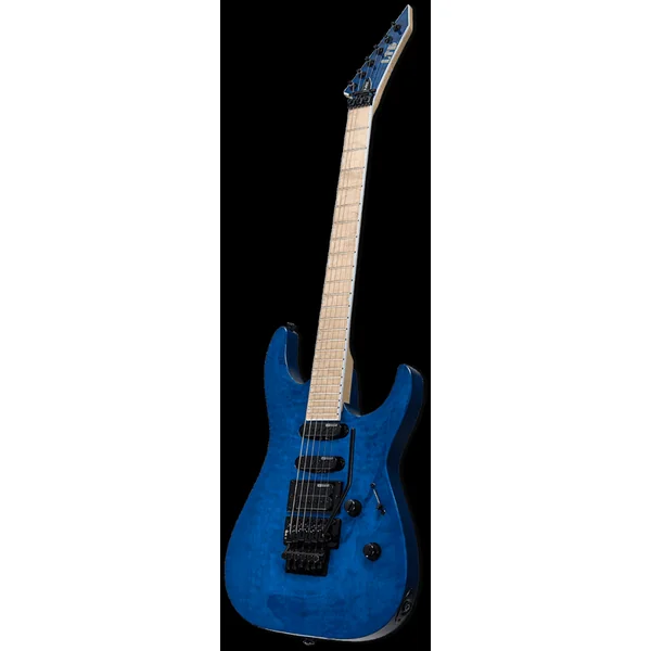 Ltd MH203QM - Guitare électrique - Type ST - See Thru Blue