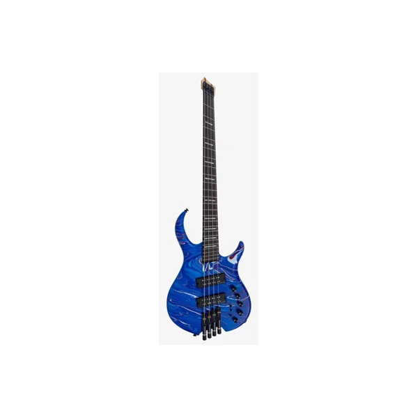 M. MILLER M6 Headless 4 Blue Swirl