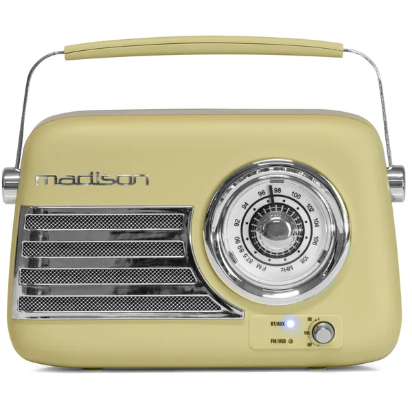 Madison Radio Rétro avec Bluetooth et FM (Olive Vert Mat)