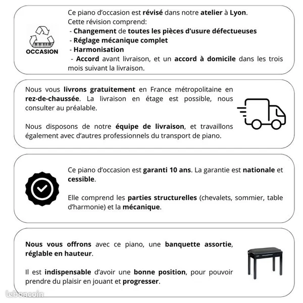 Maeari 821 Piano Droit Finition Acajou Brillant