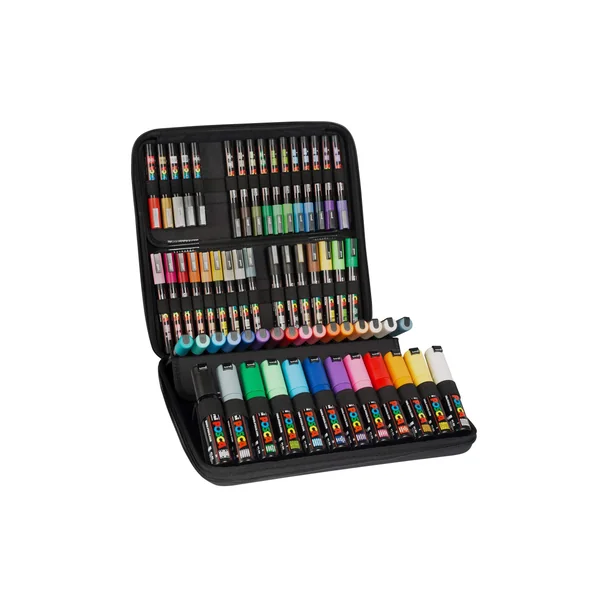 Mallette de 60 marqueurs POSCA