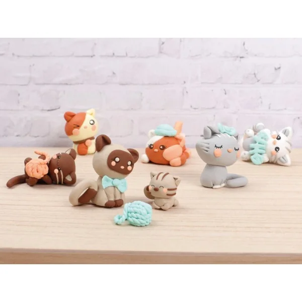Mallette Fimo - Kawaii Kitty family