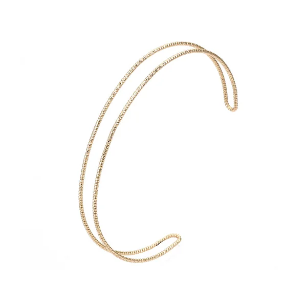 Manchette texturée effet fil - Doré à l'or fin 18K