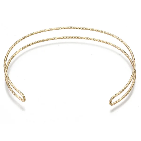 Manchette texturée effet fil - Doré à l'or fin 18K
