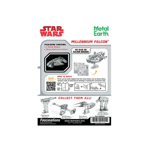 Maquette 3D Star Wars - Millennium Falcon en métal
