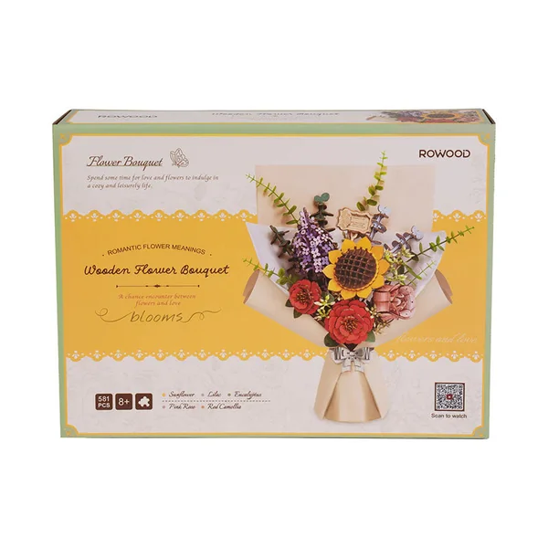 Maquette Bouquet de fleur en bois Puzzle 3D - Rolife