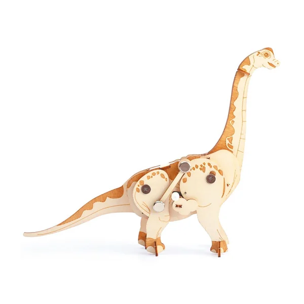 Maquette en bois 3D mécanique diplodocus