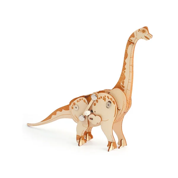 Maquette en bois 3D mécanique diplodocus