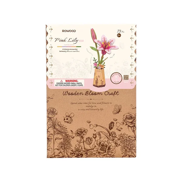 Maquette fleur miniature - Fleur de Lys rose (Pink Lily) - Rowood