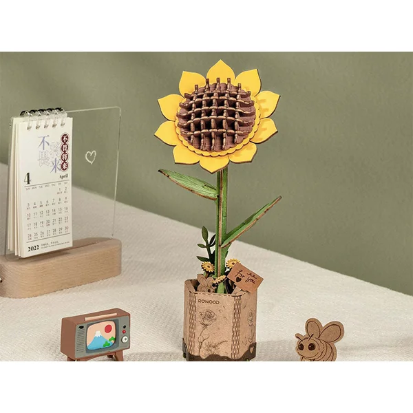 Maquette fleur miniature - Tournesol (Sunflower) - Rowood