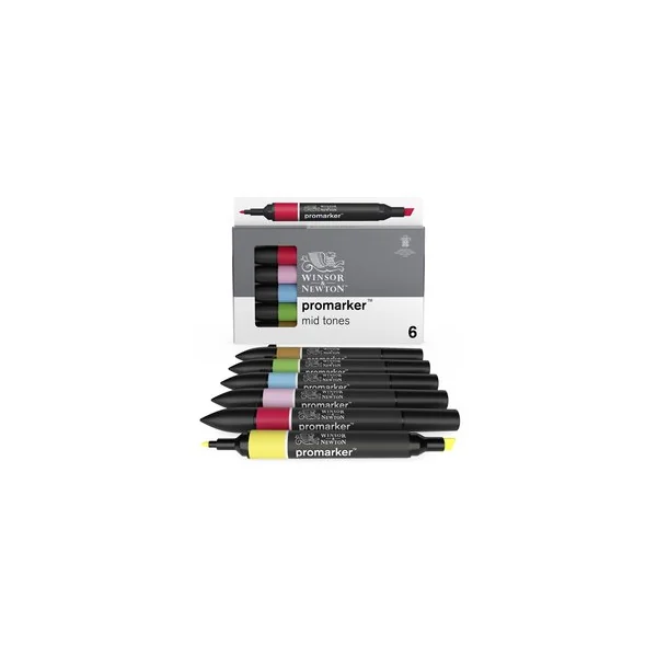 Marqueur Promarker assortiment 6 tons moyens