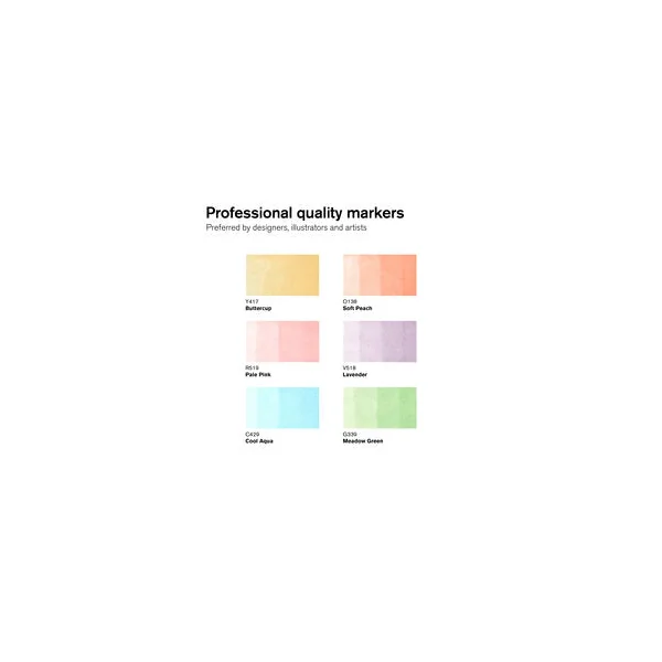 Marqueur Promarker assortiment 6 tons pastels