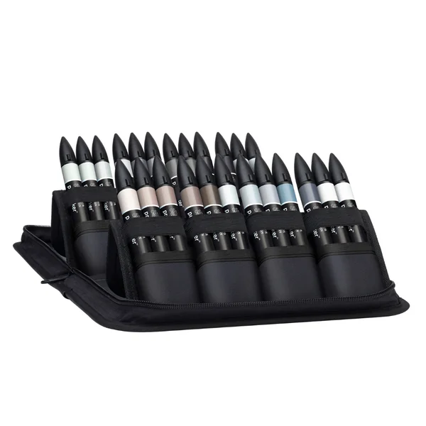 Marqueur Promarker assortiment de 24 tons gris et noirs