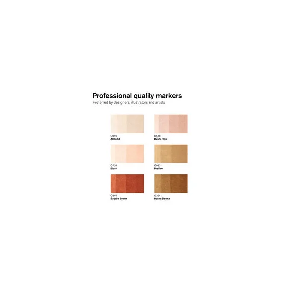 Marqueur Promarker Brush assortiment 6 tons chair