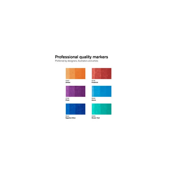 Marqueur Promarker Brush assortiment 6 tons riches