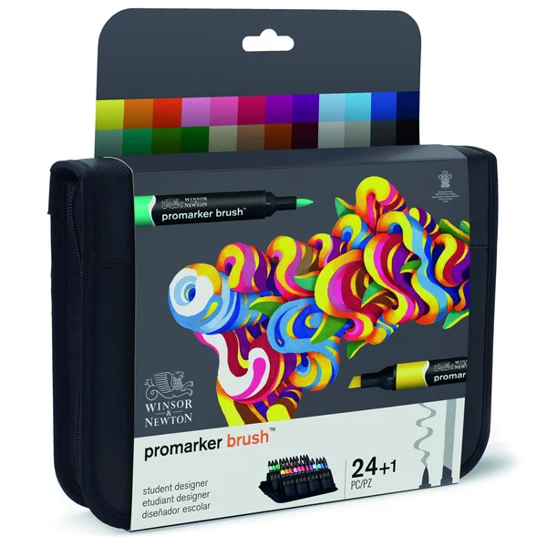 Marqueur Promarker Brush trousse de 24 marqueurs assortis