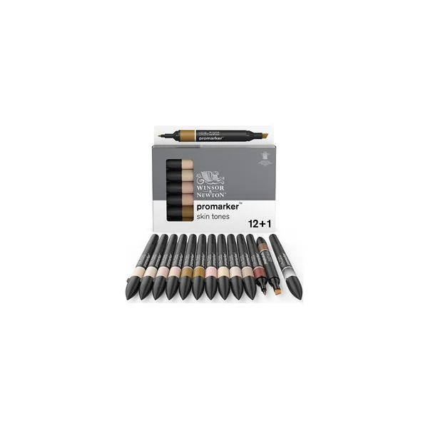 Marqueur Promarker set 12 tons chair assortis + 1 blender
