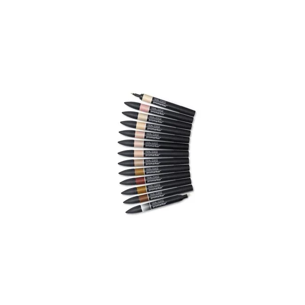 Marqueur Promarker set 12 tons chair assortis + 1 blender