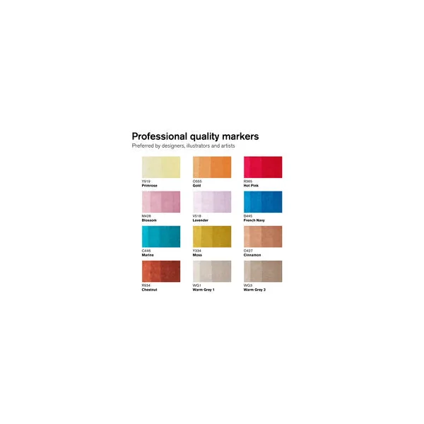 Marqueur Promarker set 12 tons Manga romance assortis