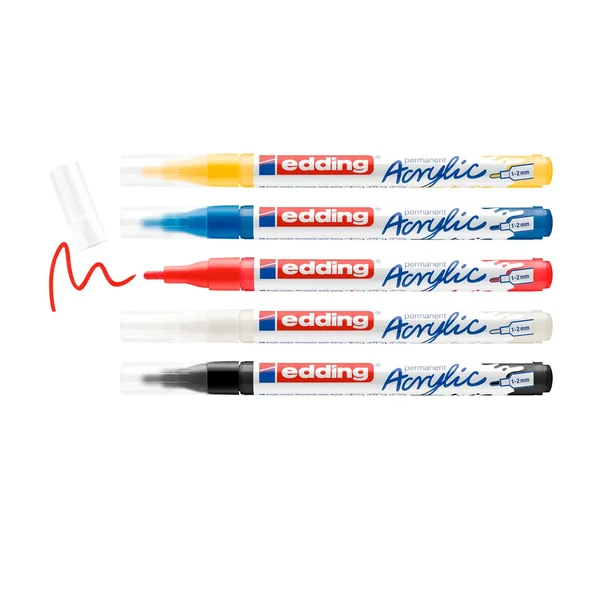 Marqueurs acryliques fins edding 5300 Acrylic, set de 5