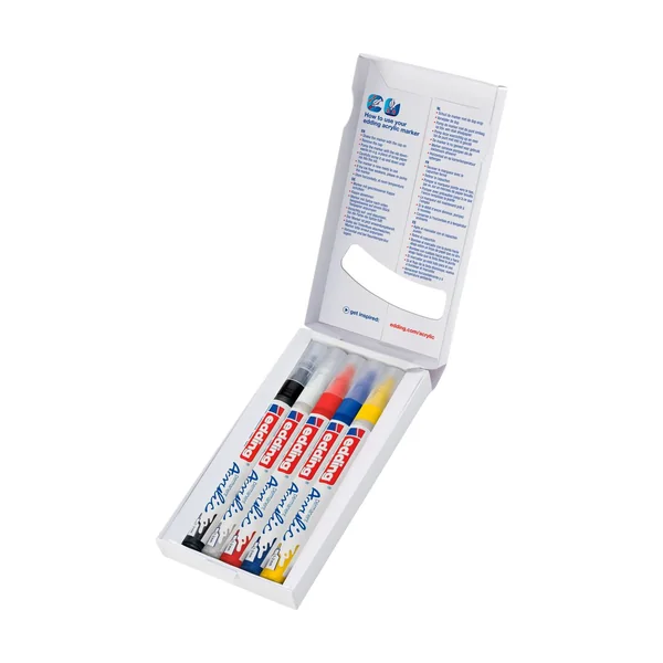 Marqueurs acryliques fins edding 5300 Acrylic, set de 5