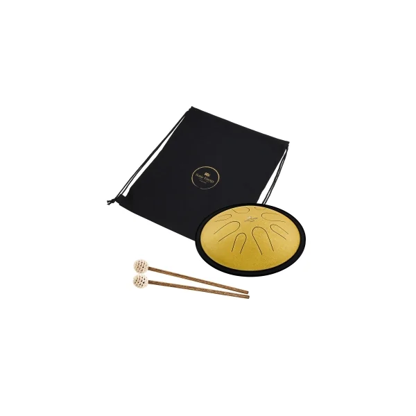 MEINL SONIC ENERGY CSTD3G Compact Steel Tongue Drum 10" Ré Mineur 432hz, 8 Notes, Gold