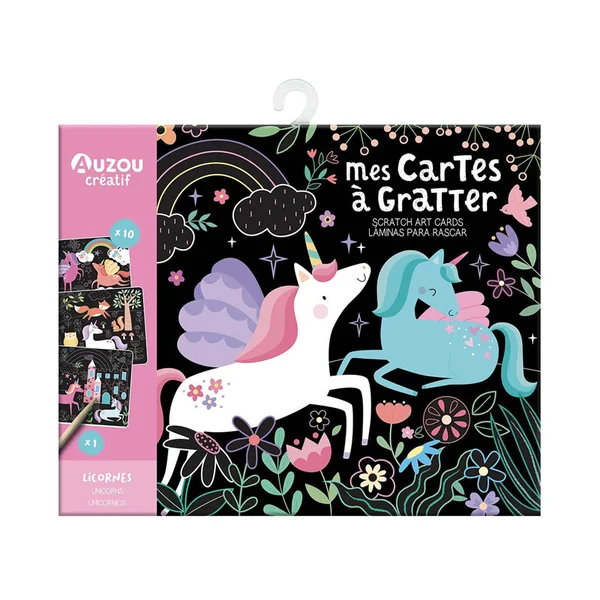 Mes cartes à gratter licornes - Auzou