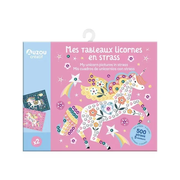Mes Tableaux licorne en strass - Auzou
