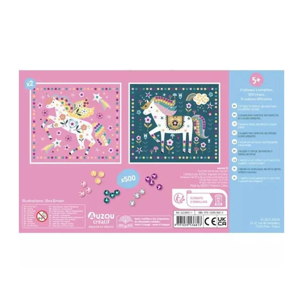 Mes Tableaux licorne en strass - Auzou
